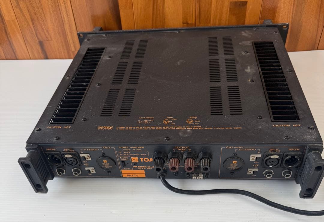 TOAのP75Dパワーアンプ音出確認済み(a16)