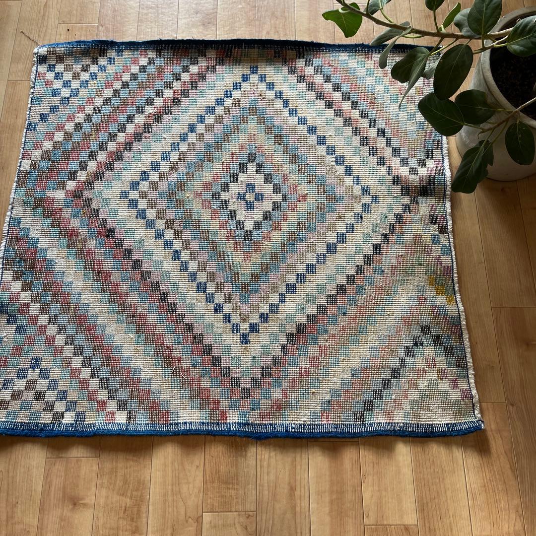 トルコヴィンテージラグ　正方形　94×101