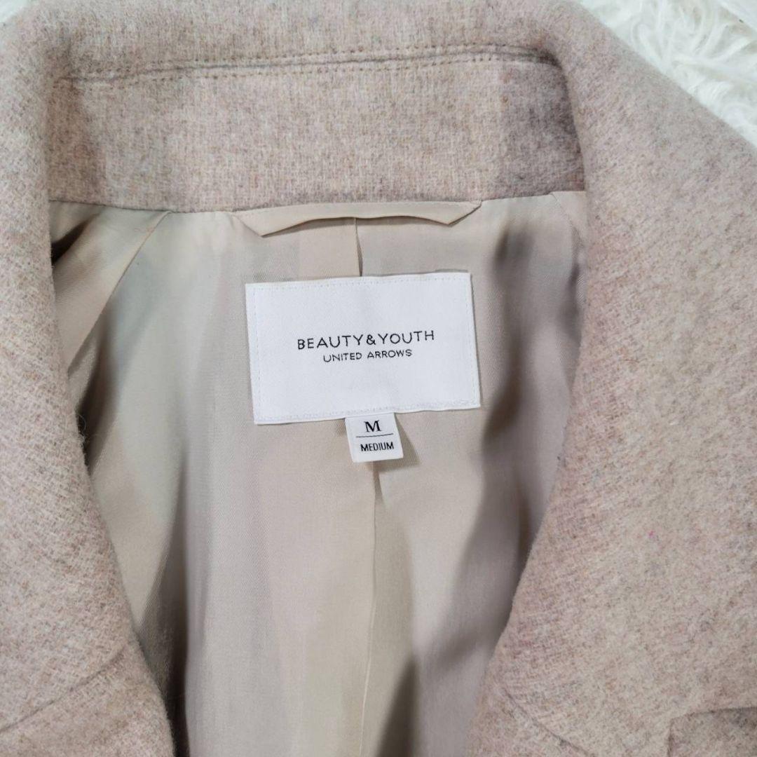 美品☆ビューティー&ユース MANTECO メルトンメランジミドルコート　M