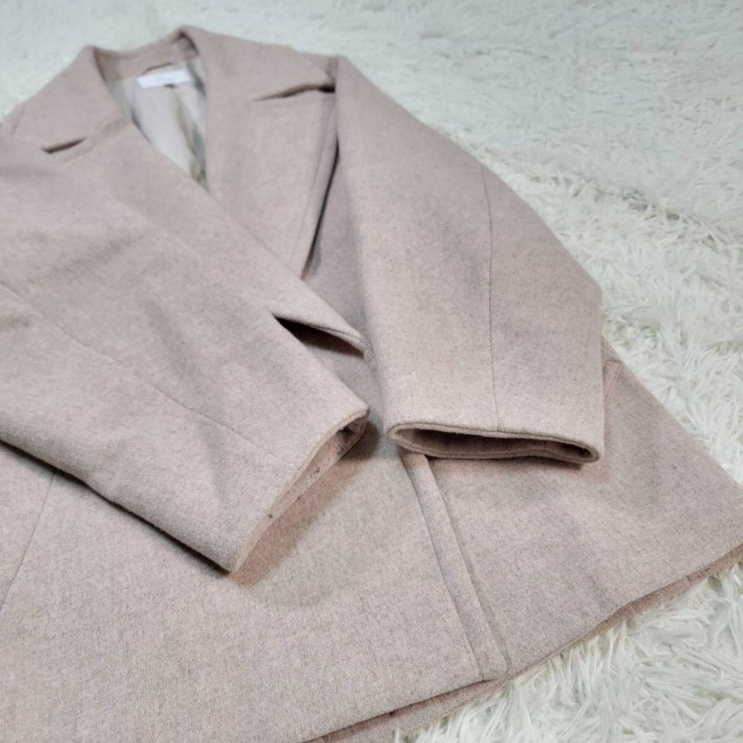 美品☆ビューティー&ユース MANTECO メルトンメランジミドルコート　M