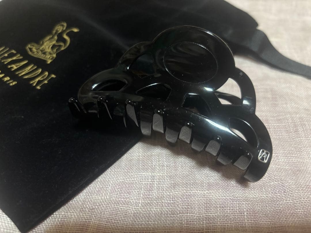 美品 Alexandre de Paris ブラックヘアクリップ