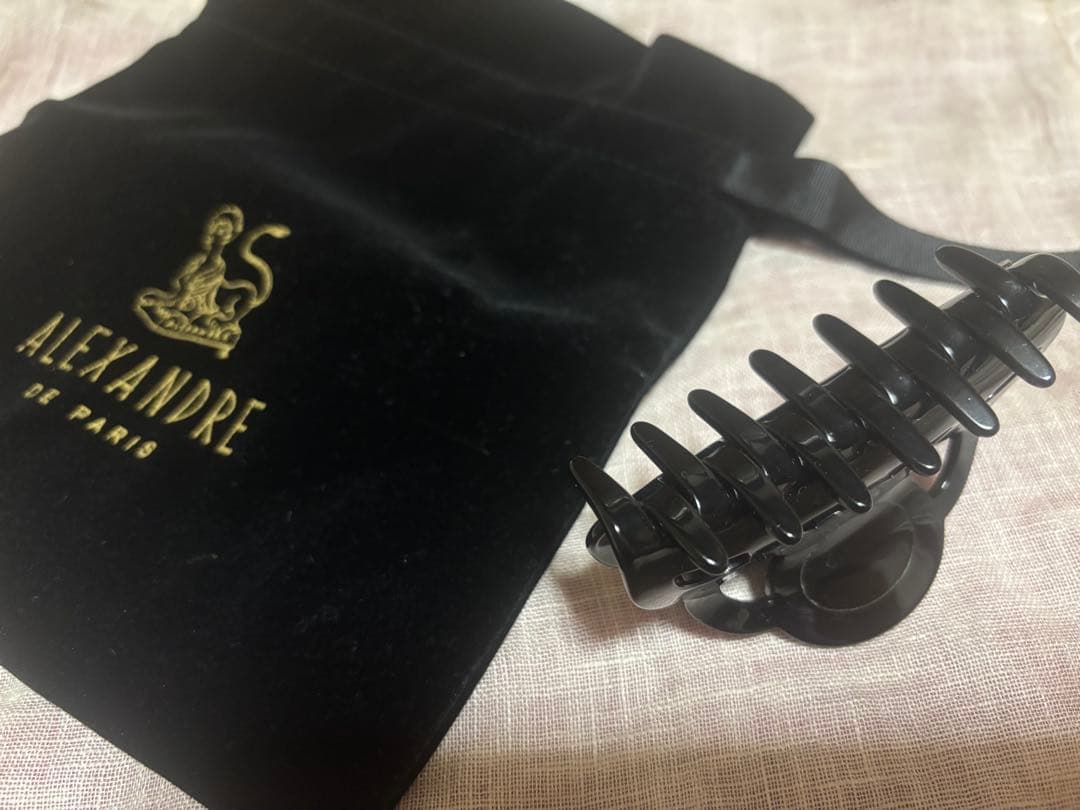 美品 Alexandre de Paris ブラックヘアクリップ