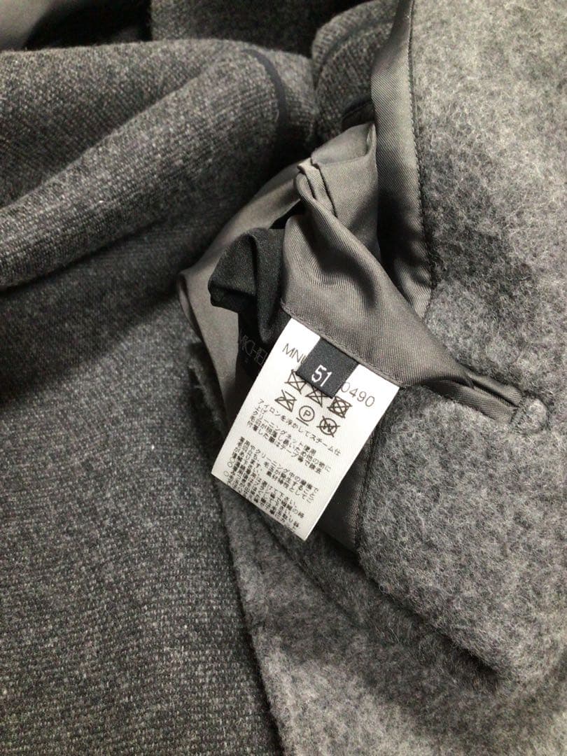 Premium Quality フード付きダッフルコート グレー