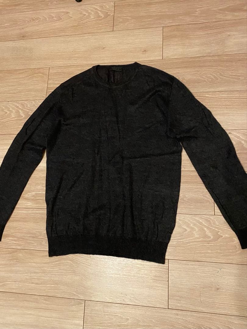 PRADA プラダ モヘア混 薄手 ニット ブラック サイズ50