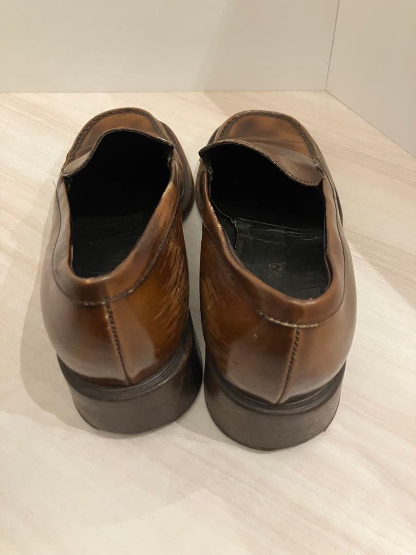PRADA プラダ　ヴィンテージ　レザー　ヒールローファー　37 1/2