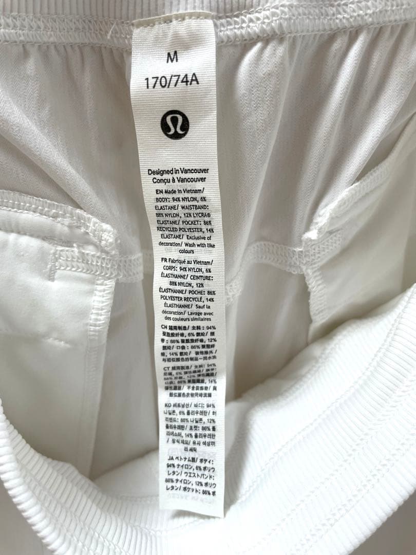 新品　ルルレモン　リラックスフィット ミッドライズカーゴパンツ ホワイト