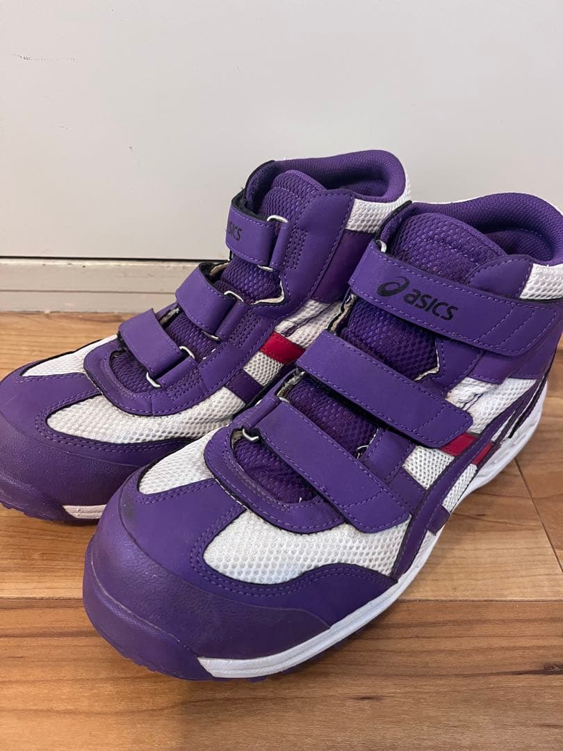 asics 安全靴 紫