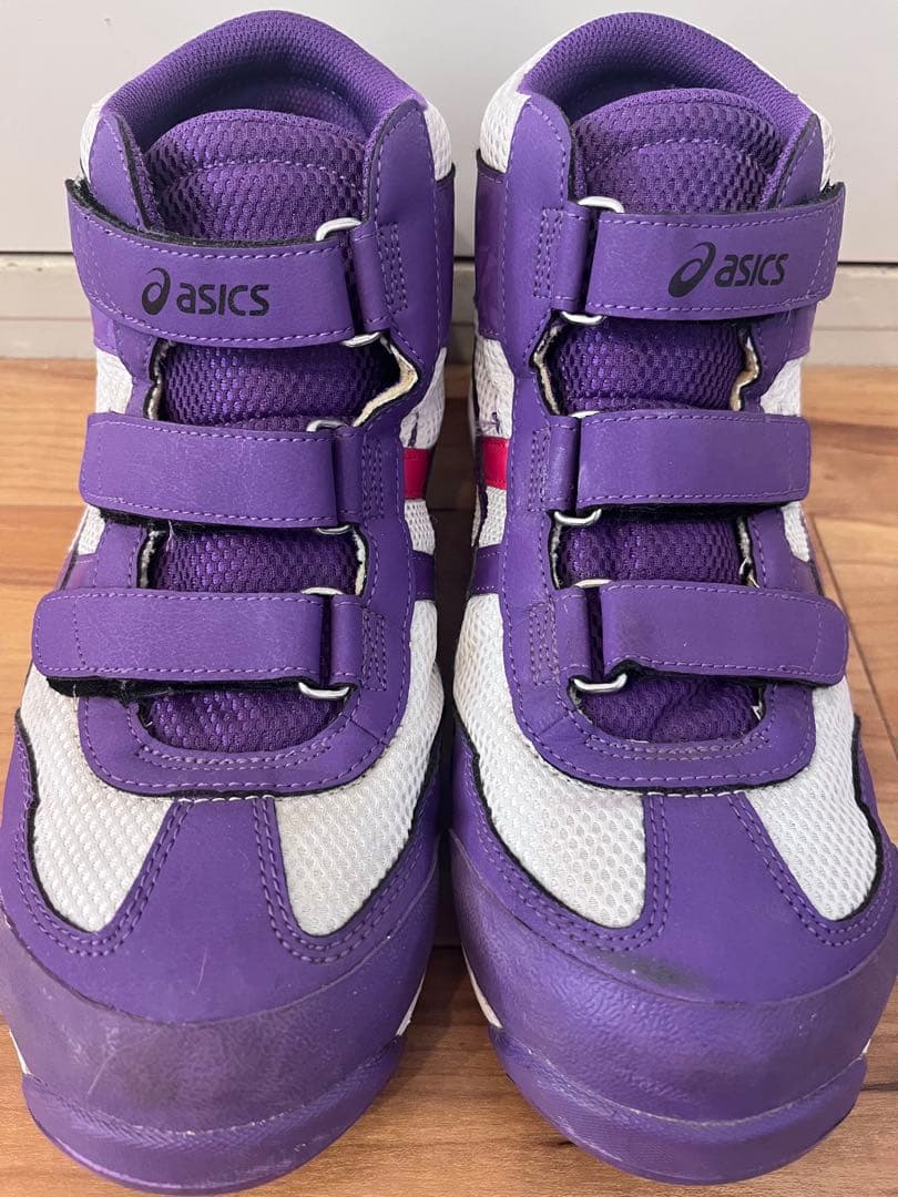 asics 安全靴 紫