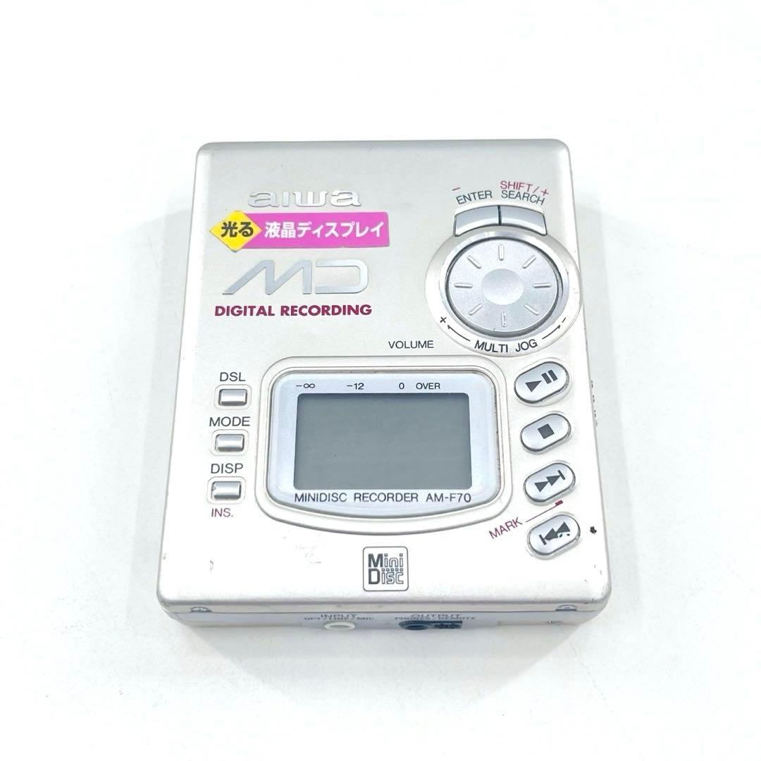 美品 aiwa AM-F70 MDレコーダー 通電確認のみ 読み込み不可