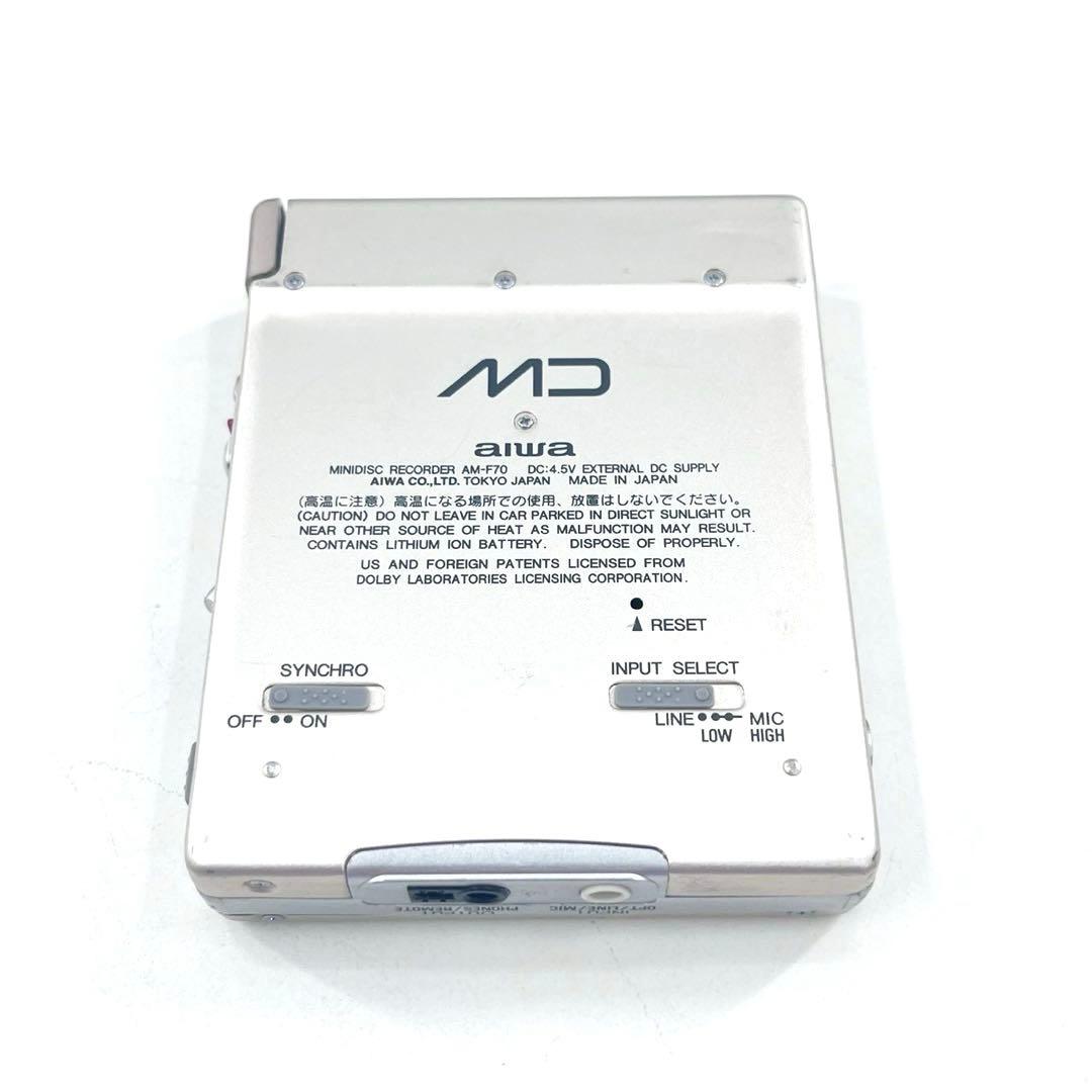 美品 aiwa AM-F70 MDレコーダー 通電確認のみ 読み込み不可