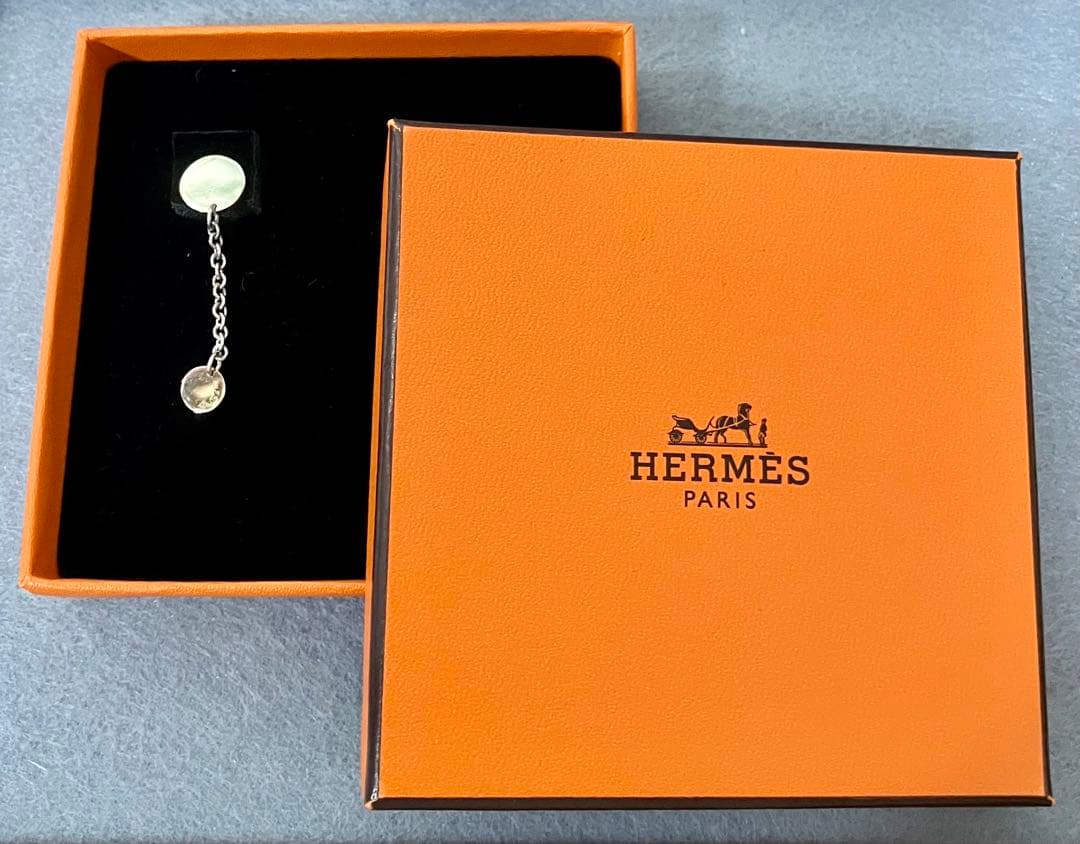 Hermès エルメス 片耳ピアス Sellier Au750/Ag925