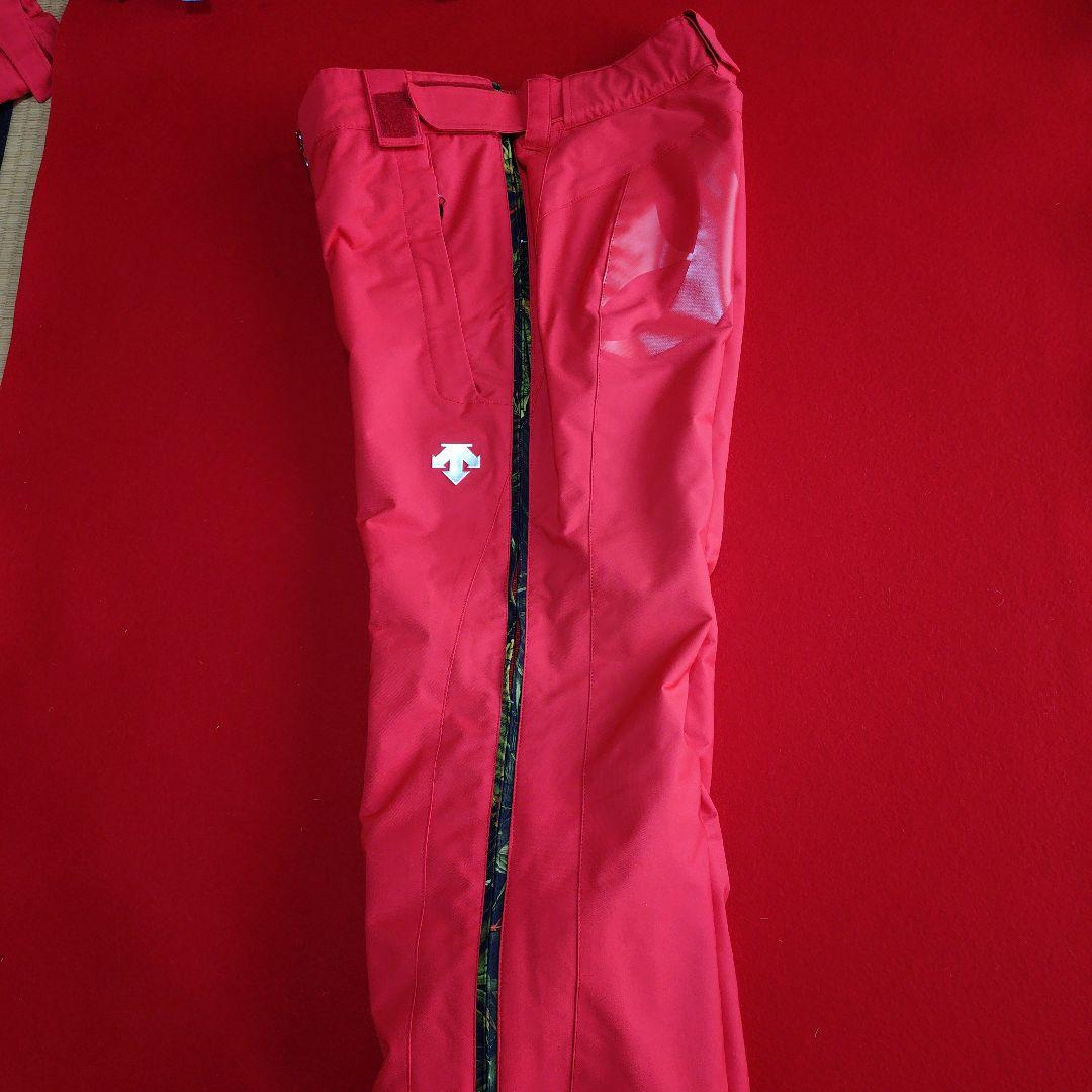 OGASAKA(デサント)スキーウェア上下 ピンク•マーブルストライプ