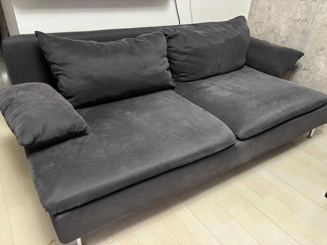 【値下げしました】ソーデルハムン 3人掛けソファ　ダークグレー