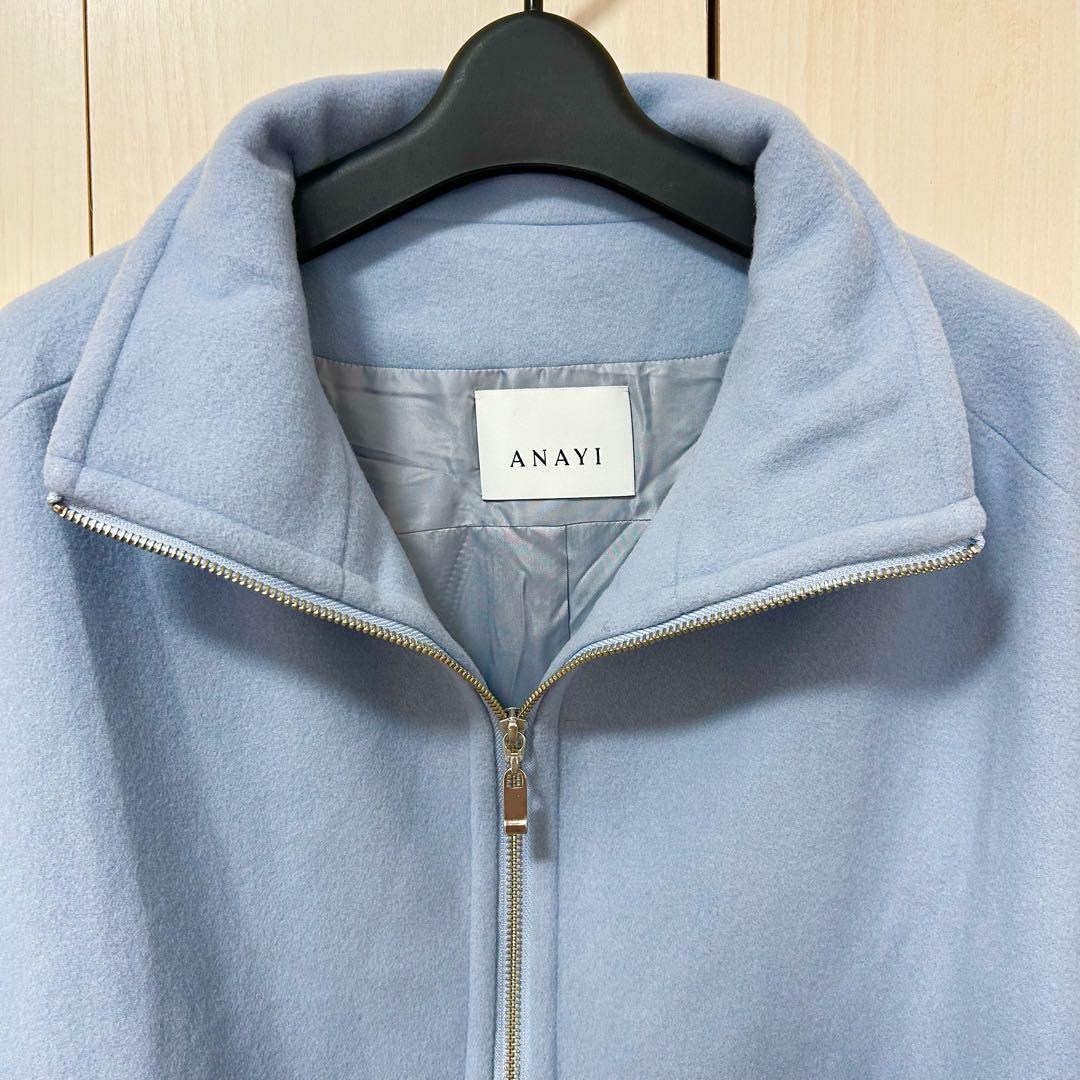 21AW♡ANAYI アナイ ラムウールケープコート 36 ショートコート