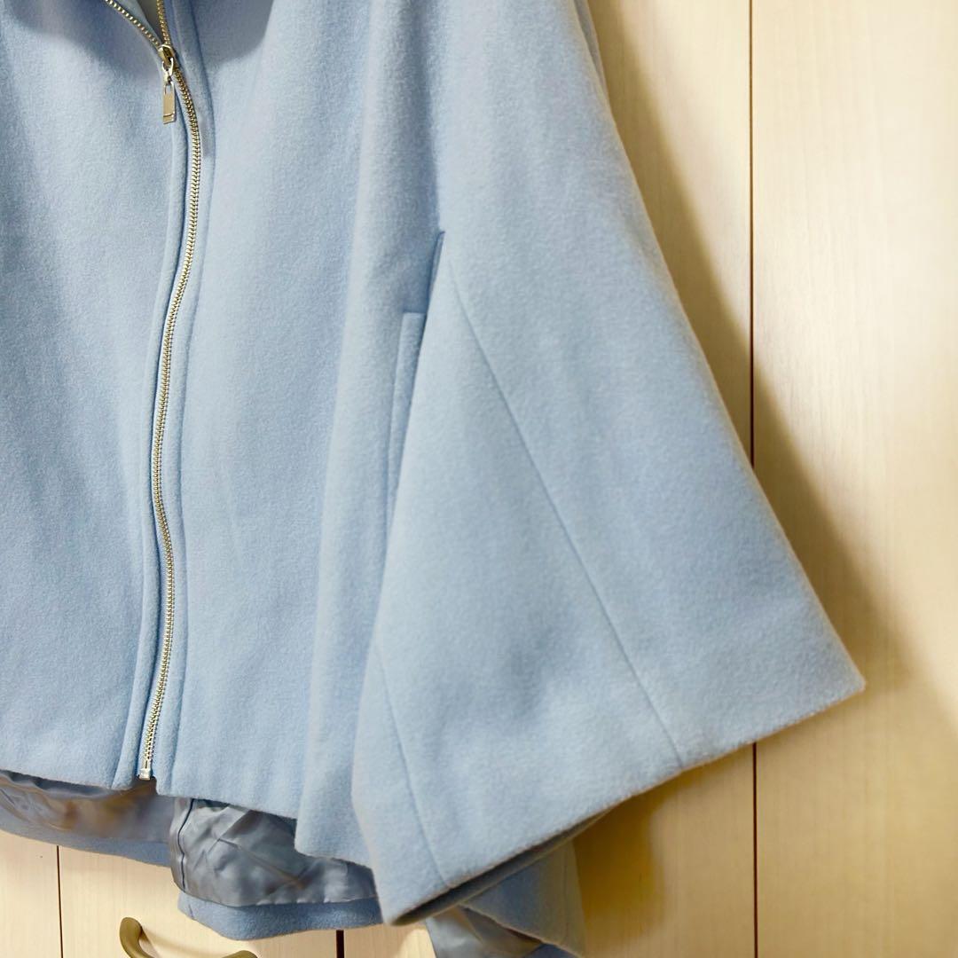 21AW♡ANAYI アナイ ラムウールケープコート 36 ショートコート