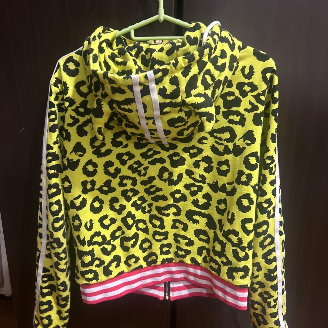 ［XG JURIN着用］hudiegongzhu ヒョウ柄 ジップアップパーカー