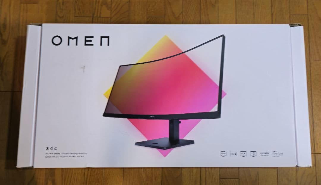 美品 OMEN 34c 165Hz 使用期間 1週間