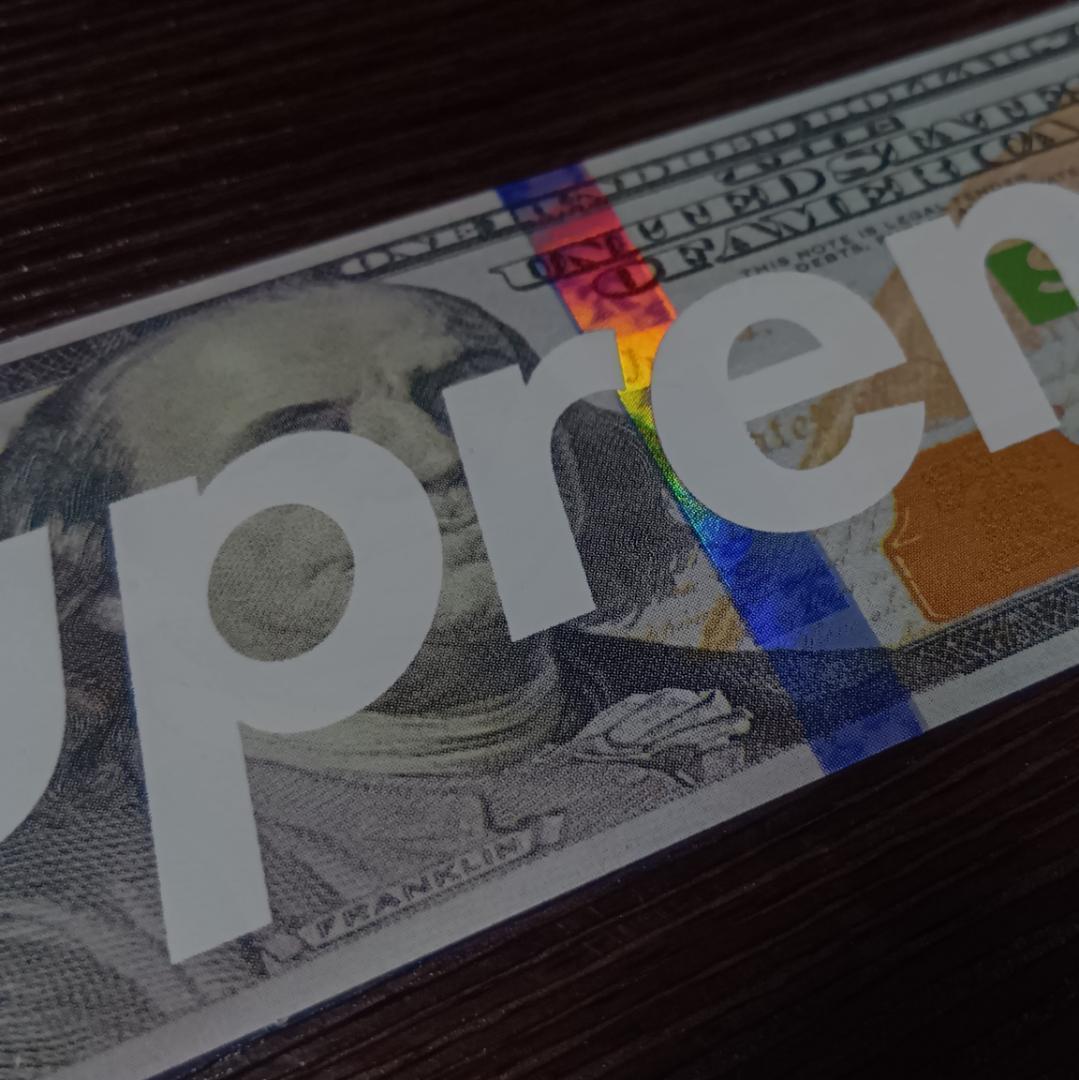 Supreme Franklin box logoステッカー