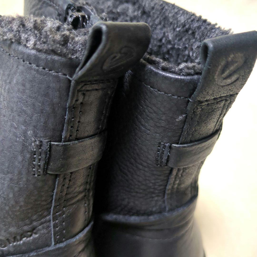 エコー【美品】BABETT BOOT　撥水　レザー　サイドジップ　フラットブーツ