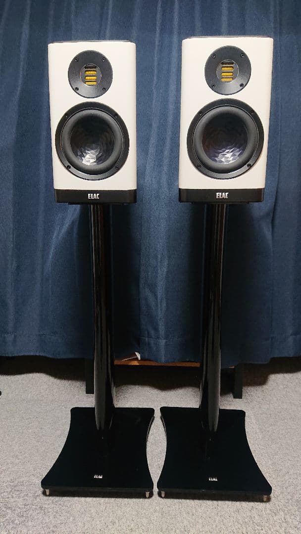 ELAC ホワイトスピーカー 専用スタンド付き
