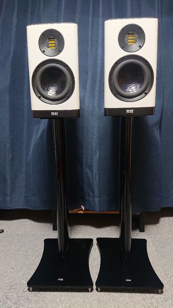 ELAC ホワイトスピーカー 専用スタンド付き