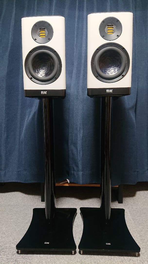 ELAC ホワイトスピーカー 専用スタンド付き