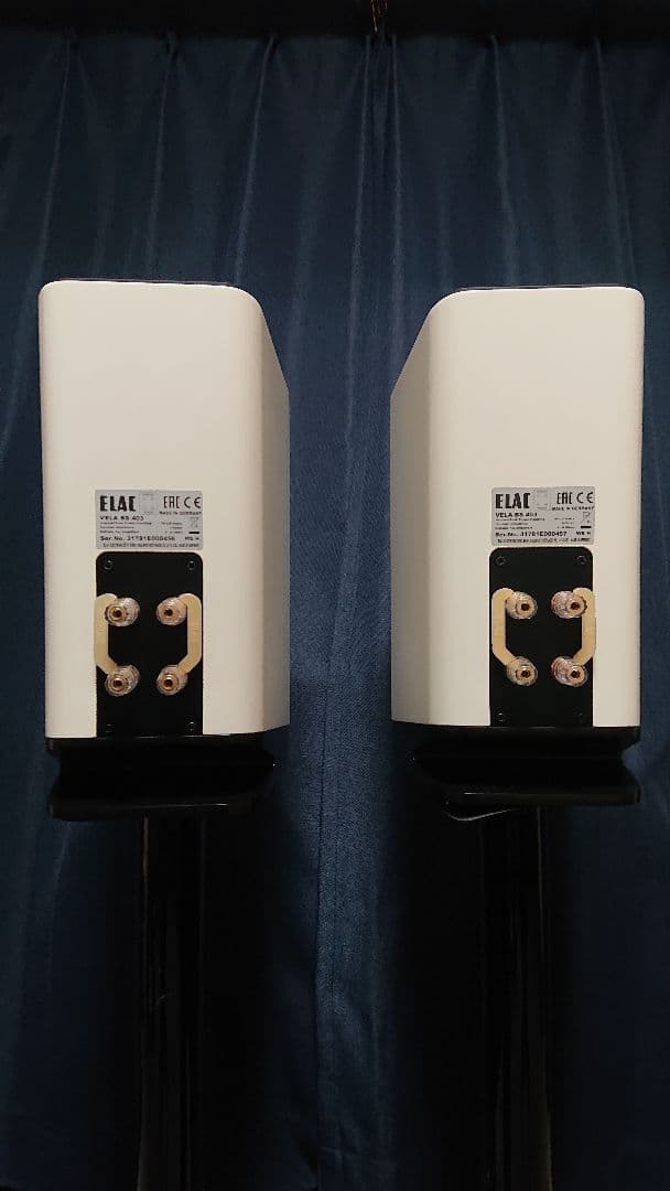 ELAC ホワイトスピーカー 専用スタンド付き