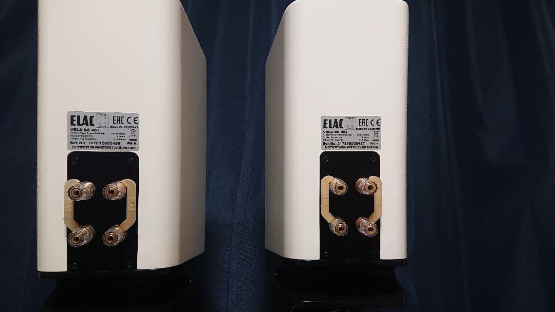 ELAC ホワイトスピーカー 専用スタンド付き