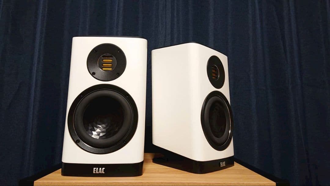 ELAC ホワイトスピーカー 専用スタンド付き