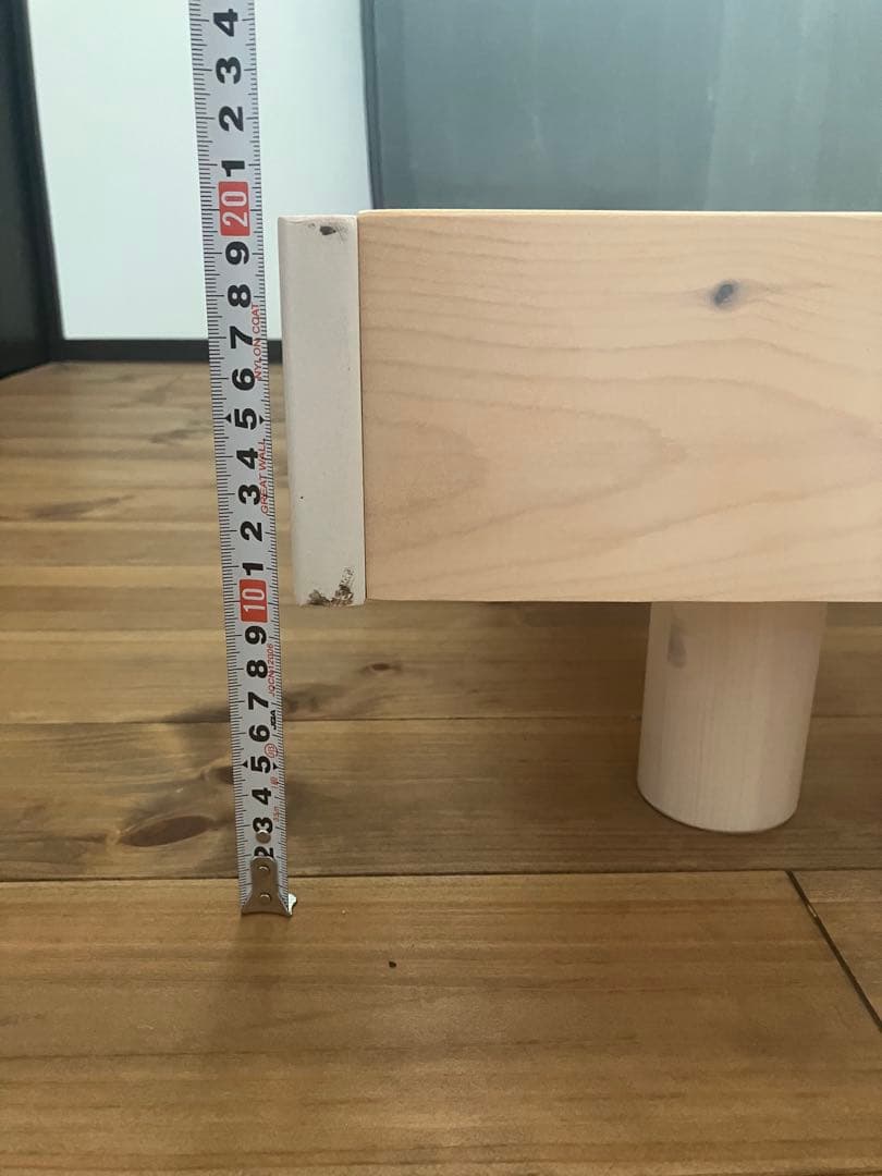 【札幌市内引き取りのみ】 マットレス付きダブルベッド_木製フレーム