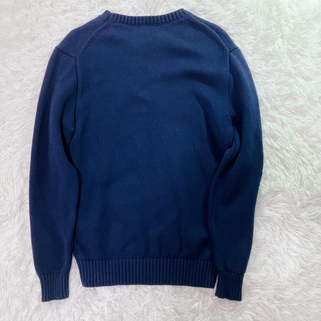 【人気】ポロラルフローレン　現行　QR セーター　　ビックポロベア　紺色　厚手