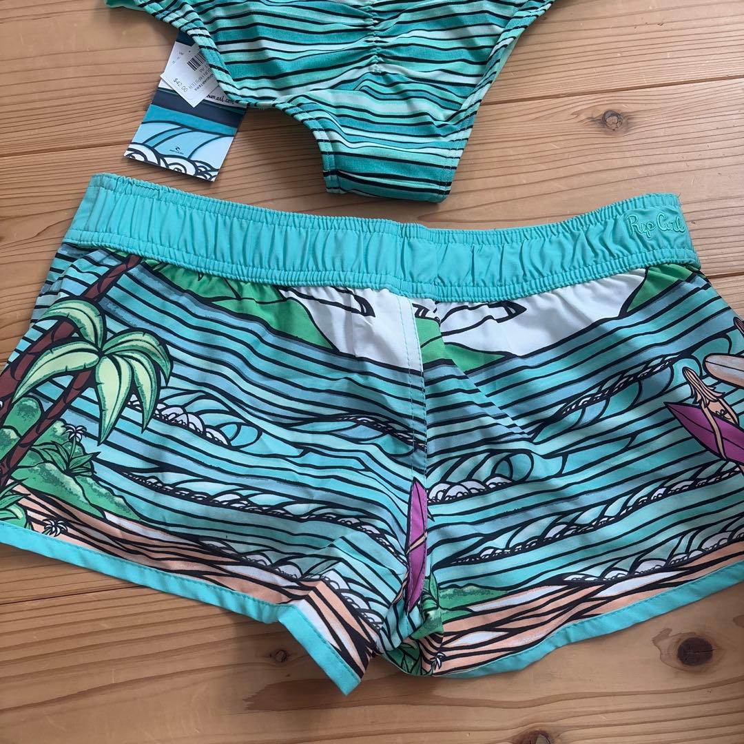 【入手困難】リップカール　ヘザーブラウン　水着　セパレート　短パンセット