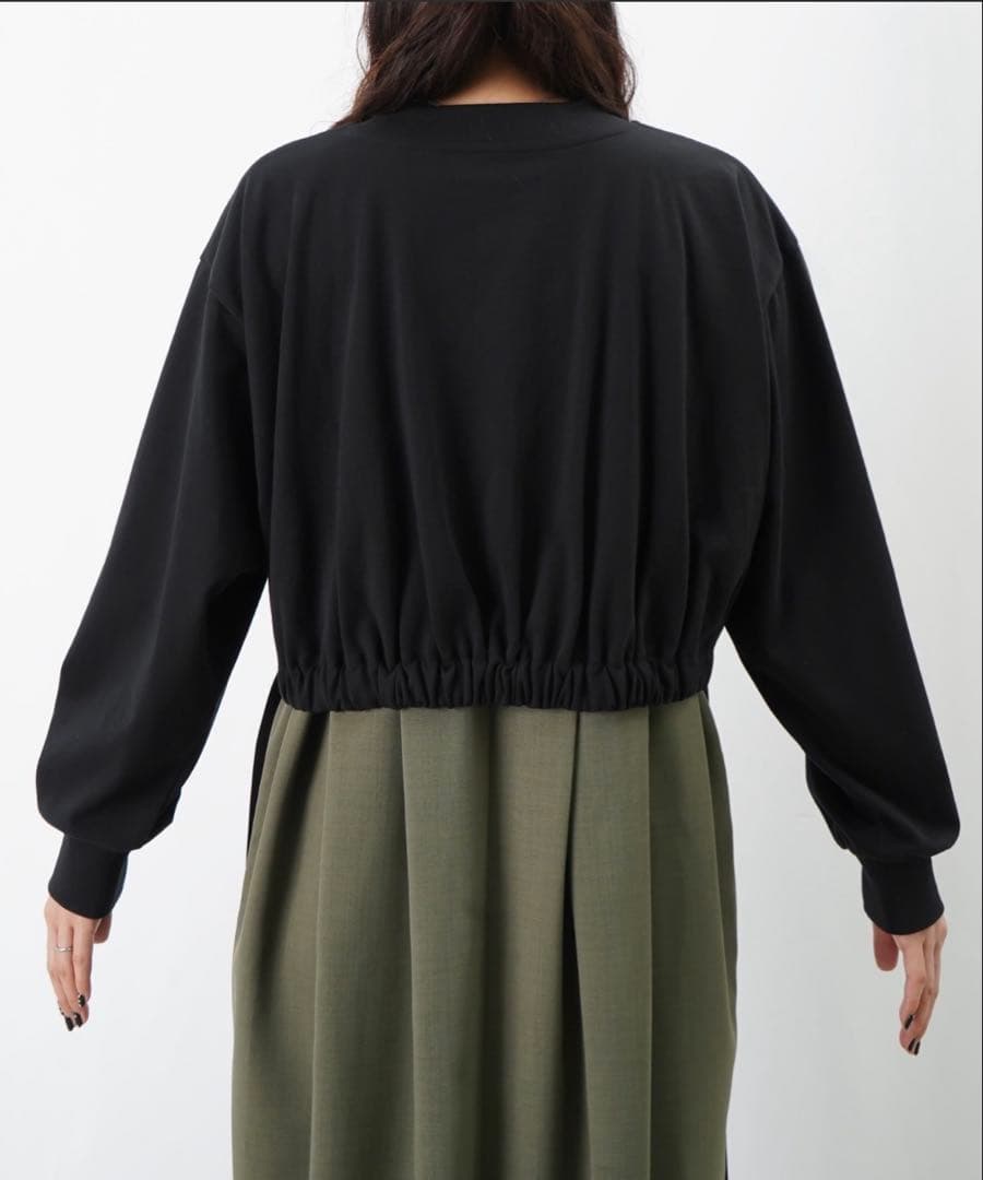 LUCA/LADY LUCK LUCA LC/LLL カット布帛切替ワンピース