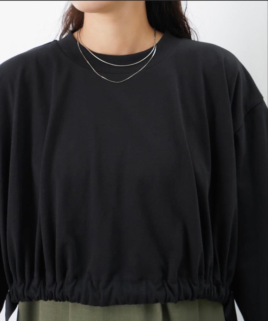 LUCA/LADY LUCK LUCA LC/LLL カット布帛切替ワンピース