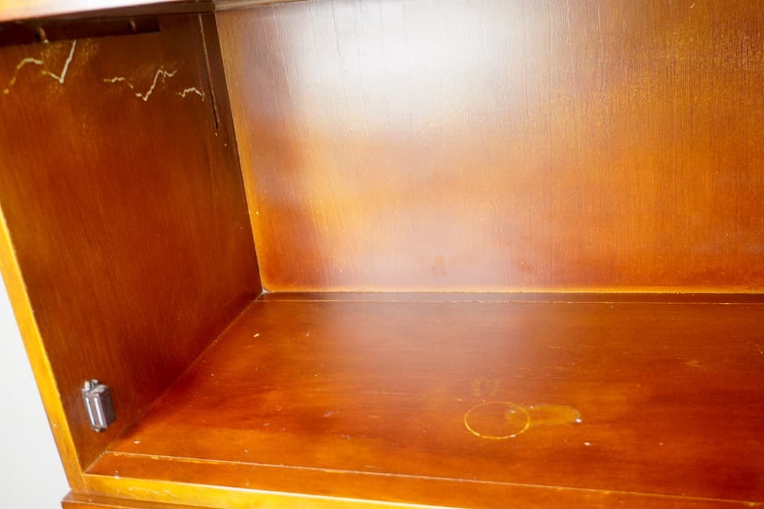 英国アンティーク調 ブックケース フラップ式扉