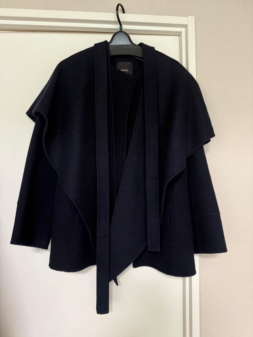 anuans リバーウールミドルマフラーコート