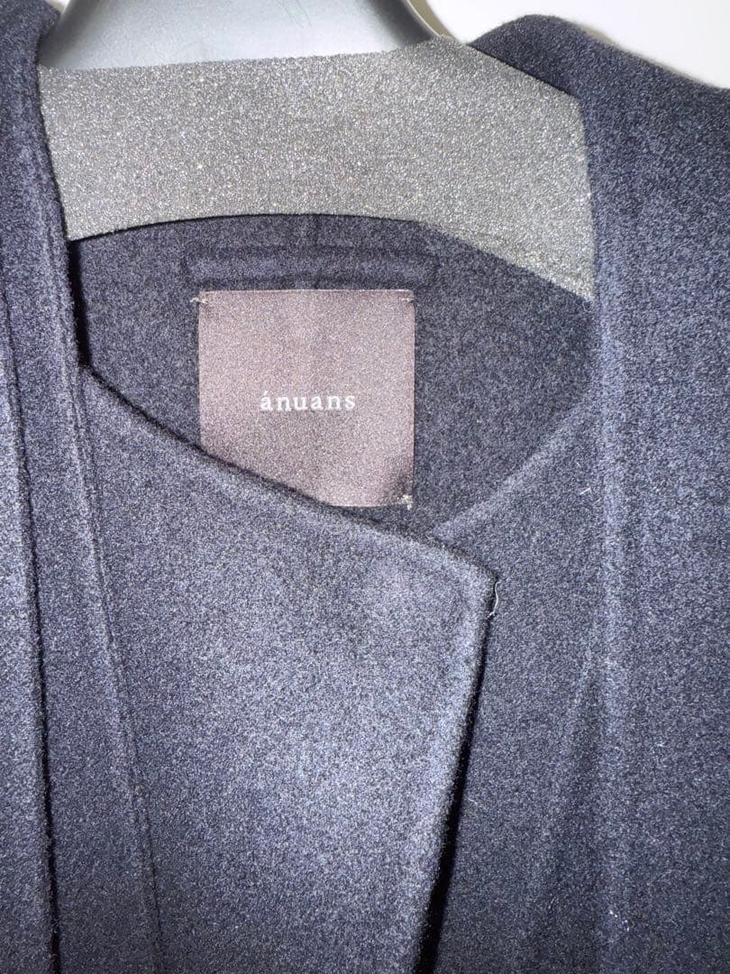 anuans リバーウールミドルマフラーコート