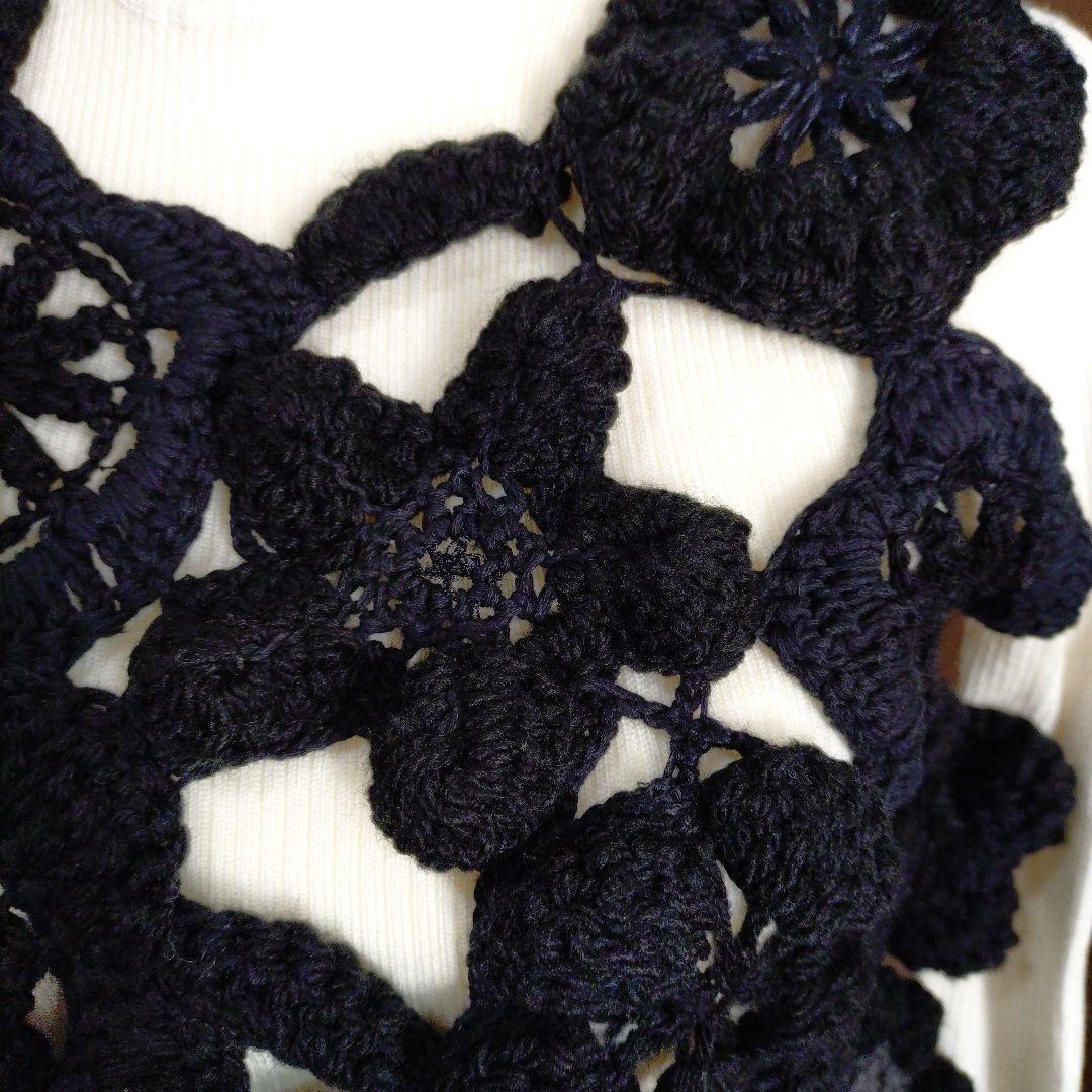 【極美品】トリココムデギャルソン　フラワーモチーフ ノースリーブベスト