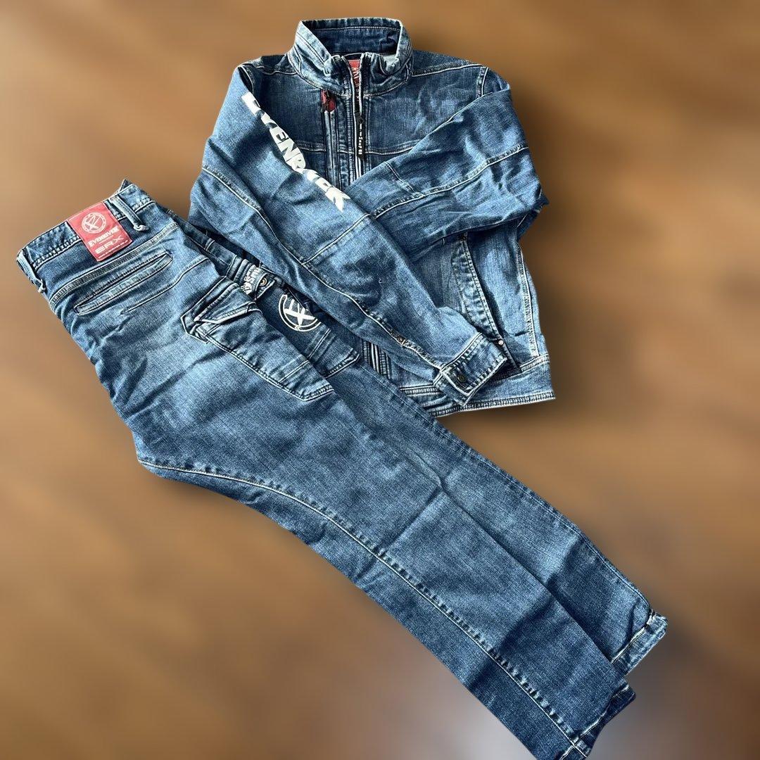 EVEN スナップワーカーコラボ　デニムセットアップ　作業服