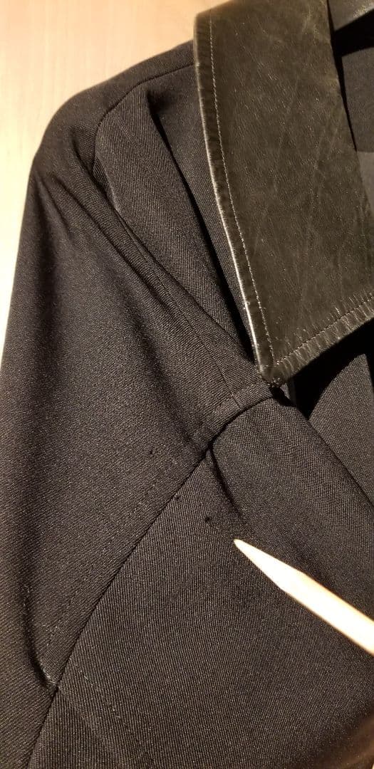 96AW　ヨウジヤマモトプールオム　襟切り替えモッズコート　ウールギャバ