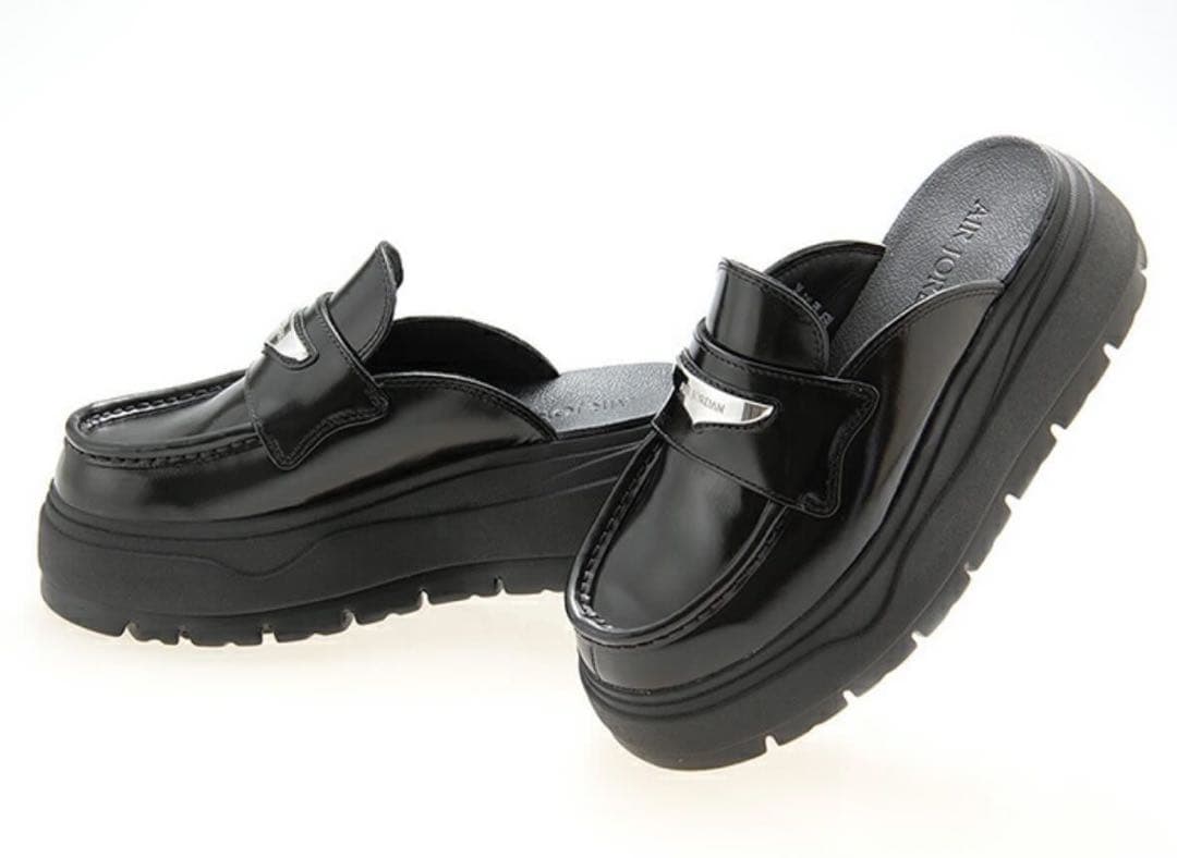 【バレンタイン限定値下げ】新品 ジョーダン 24cm ローファー ブラック