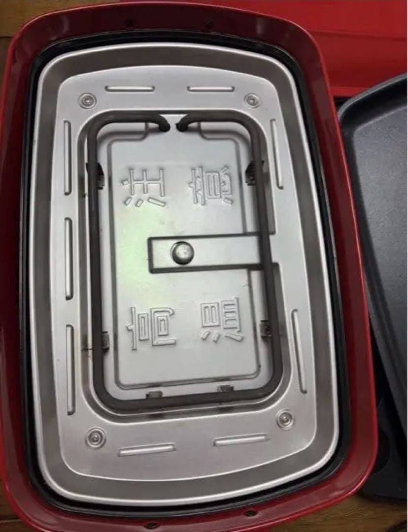 数回使用BRUNOブルーノホットプレート赤たこ焼平面プレート新品仕切り鍋セット