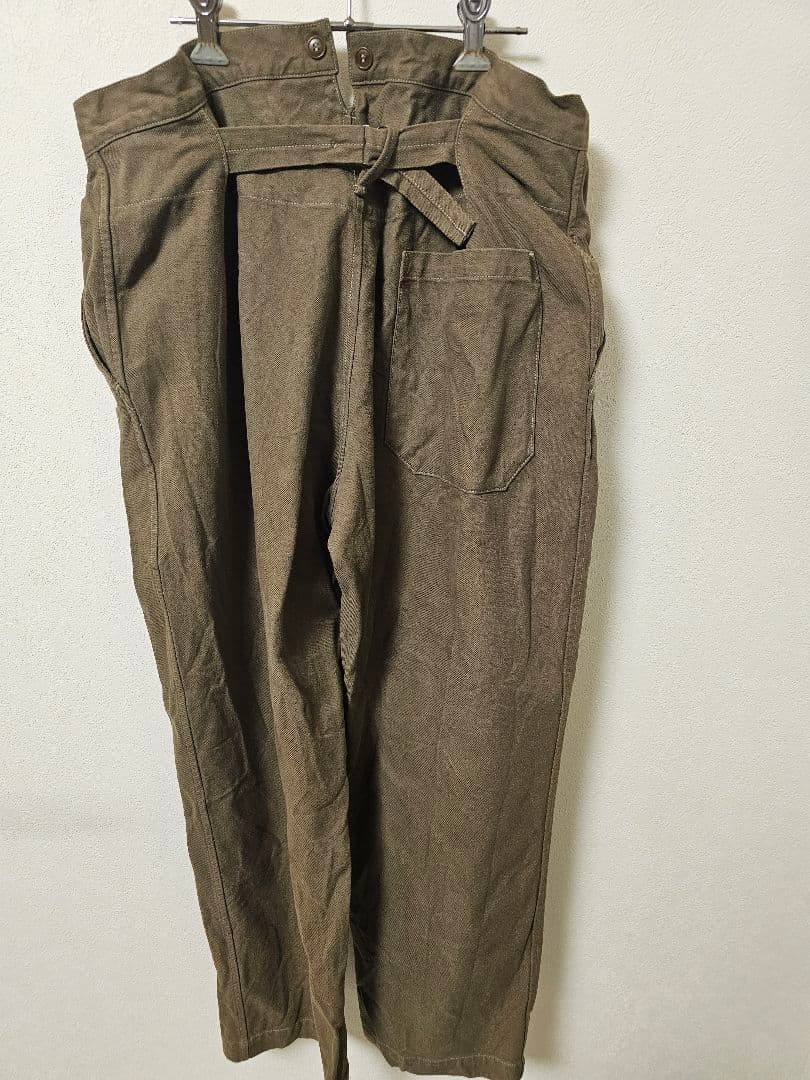 COMOLI 21SS コットンシルクオーバーパンツ OLIVE 3