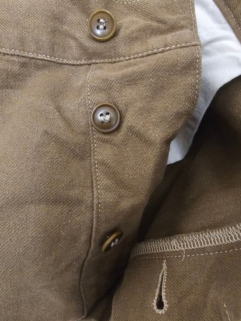 COMOLI 21SS コットンシルクオーバーパンツ OLIVE 3