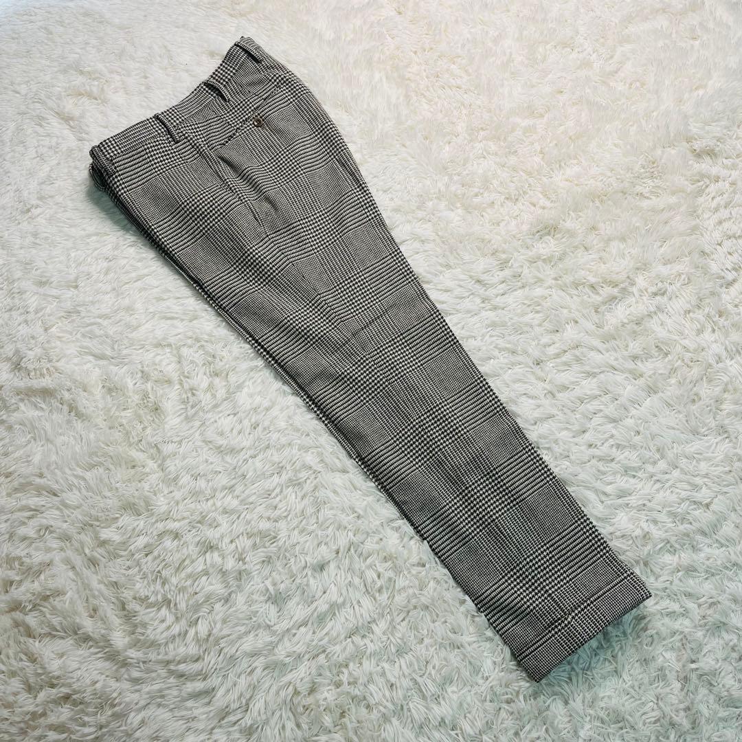 INCOTEX SLIMFIT Glen Check slacks 50 茶