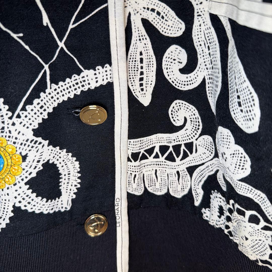 LEONARD レオナール シルクウール カーディガン Mサイズ