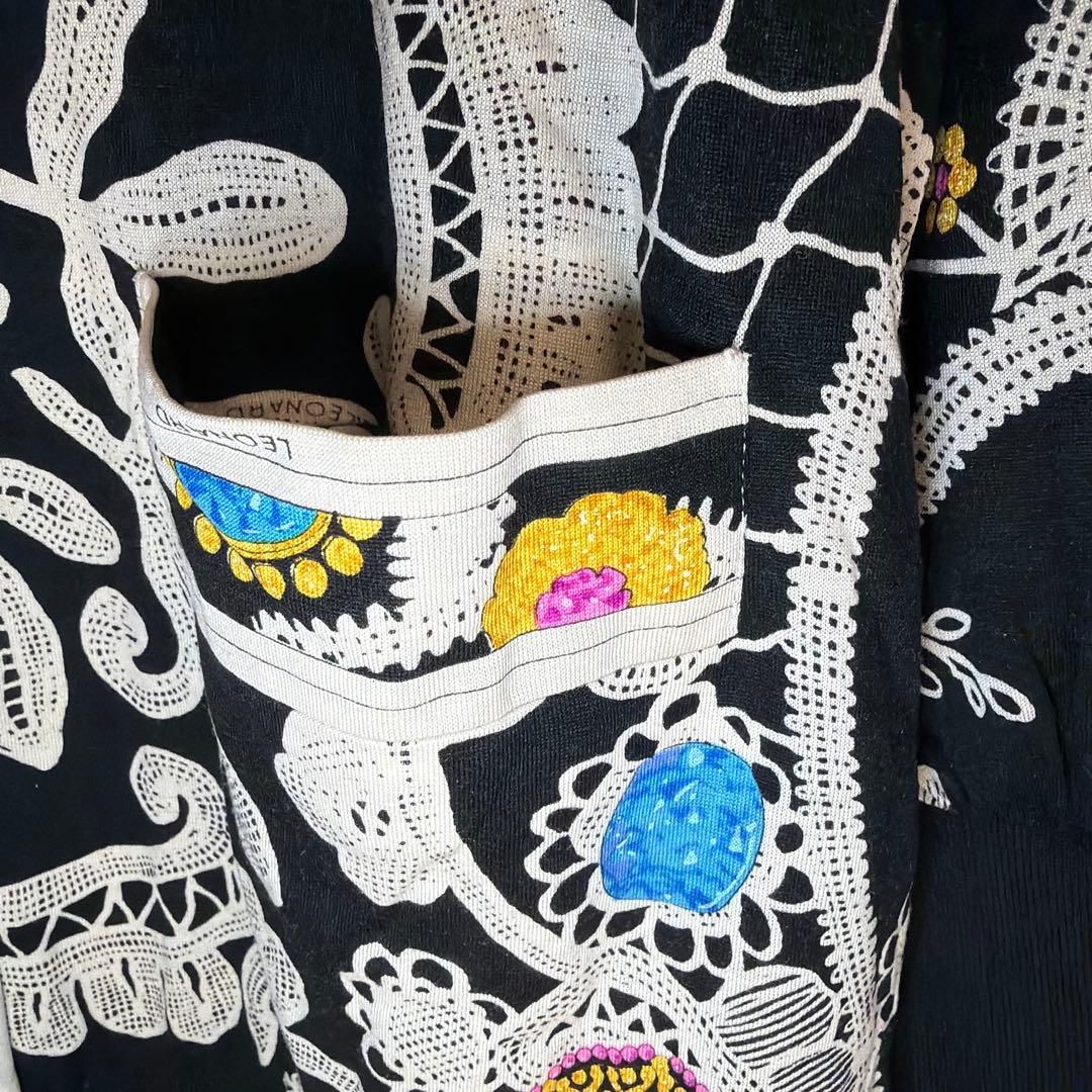 LEONARD レオナール シルクウール カーディガン Mサイズ