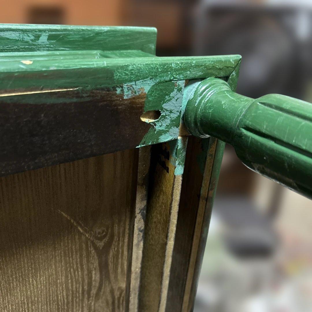 ヴィンテージ アメリカンデスク 机 レトロ 蚤の市 アンティーク 店舗什器 緑