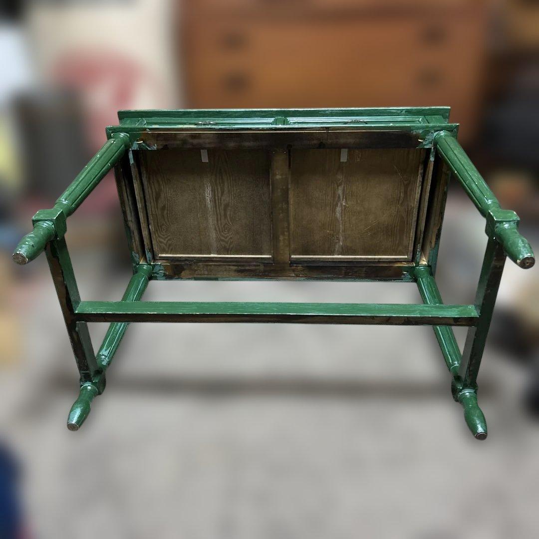 ヴィンテージ アメリカンデスク 机 レトロ 蚤の市 アンティーク 店舗什器 緑