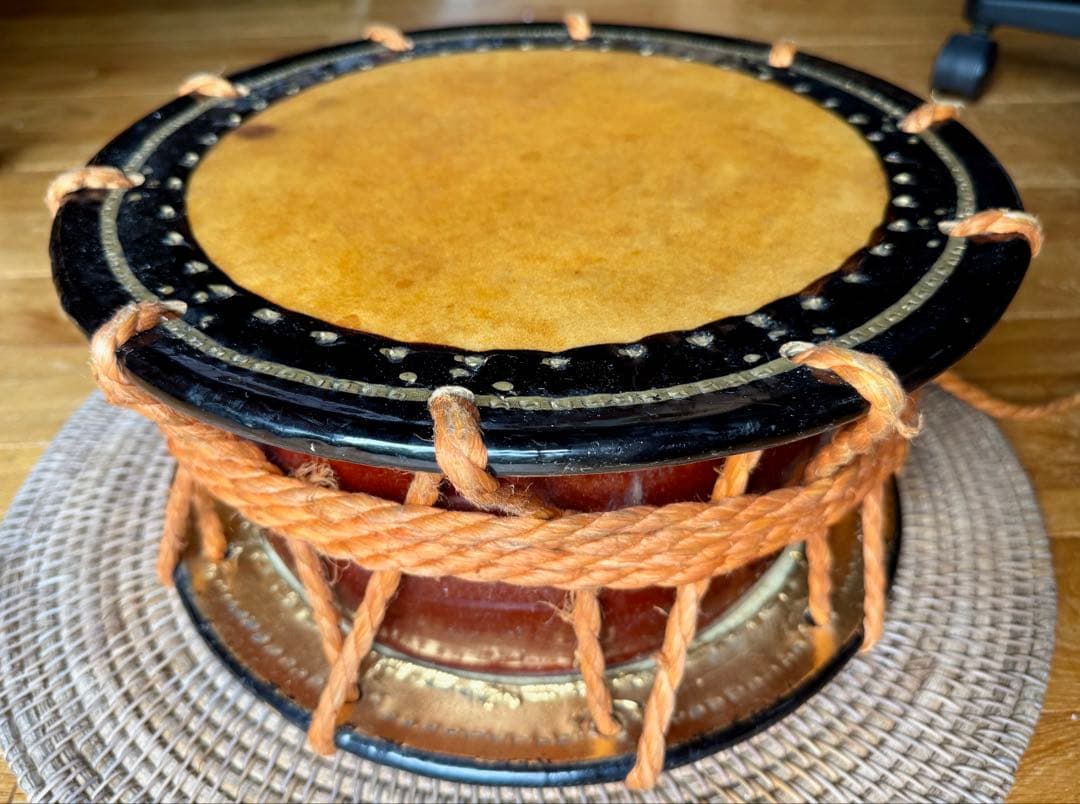 柚*な様 京都で購入　ヴィンテージの手作り　和太鼓 木製 ロープ編み